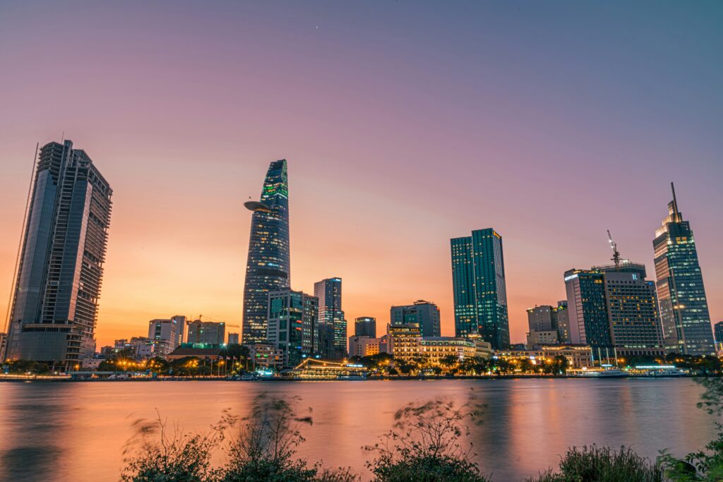 A city skyline